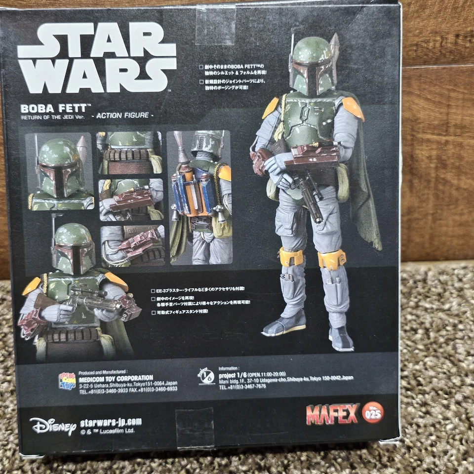 Mafex Star Wars Boba Fett El Retorno del Jedi Versión #025 Caja Abierta 100% Completa Foto 2 de 4