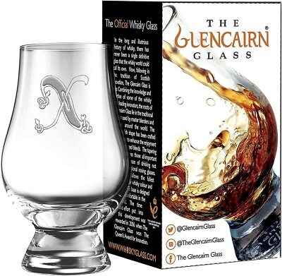GLENCAIRN CELTIC ''X'' MONOGRAMMED WHISKY TASTING GLASS