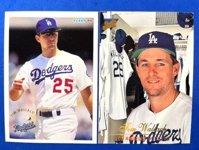 Tim Wallach 1994 Fleer & 1994 Leaf Studio Baseball - Dodgers