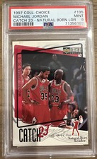 1997-98 Collector's Choice #195 Michael Jordan Catch 23 PSA 9