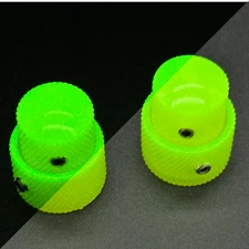 LIT Guitars & Accessories - Custom Knob Set - Concentric GITD Flo Yellow