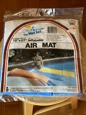 Intex Wet Set Inflatable Air Mat Pool Float Orange Raft 72 x 27 1984