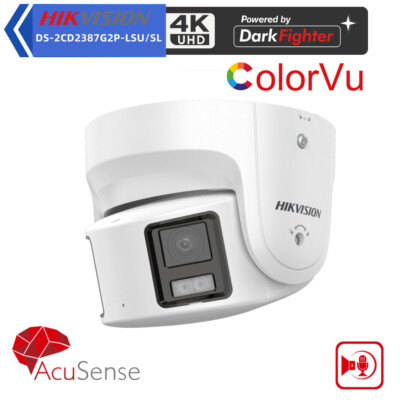 Hikvision 4MP 6MP 8MP Panoramic ColorVu Camera 2 way audio DS-2CD2347G2P-LSU/SL
