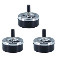 6Er Set Drehaschenbecher Windaschenbecher Aus Edelstahl ø 10Cm Ascher