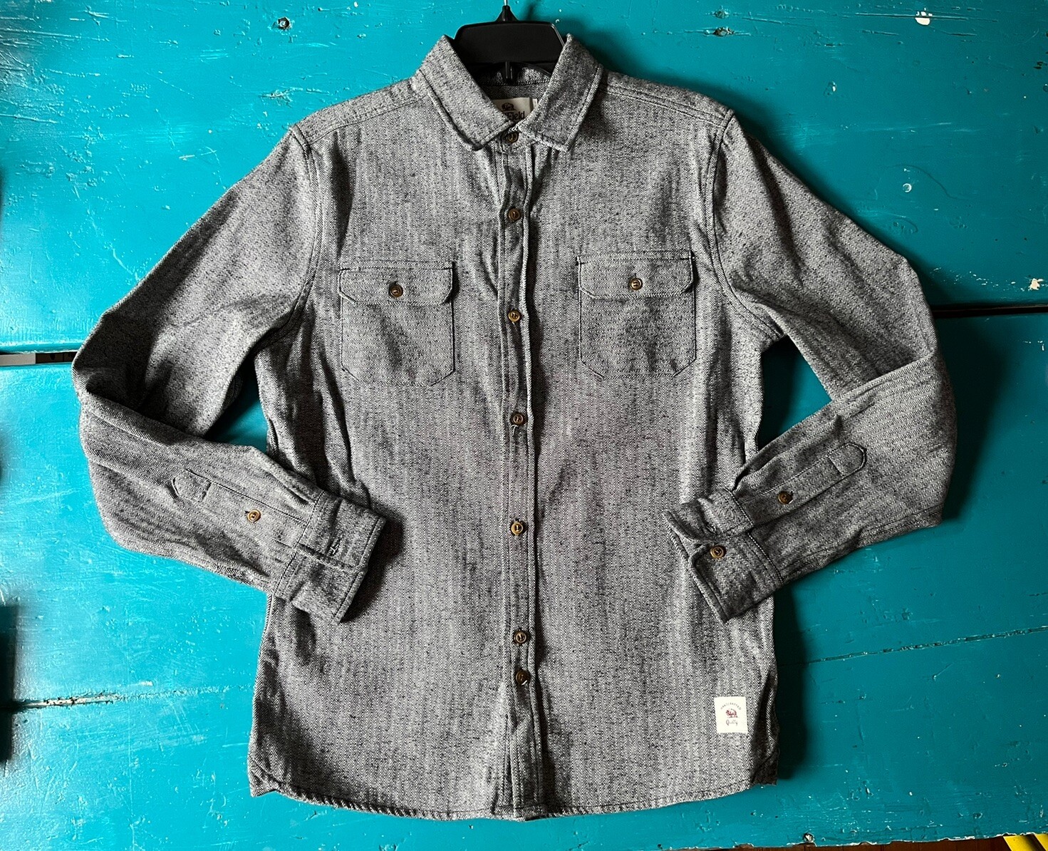 BellField Button Down Zig Zag Geometric Striped - image 2