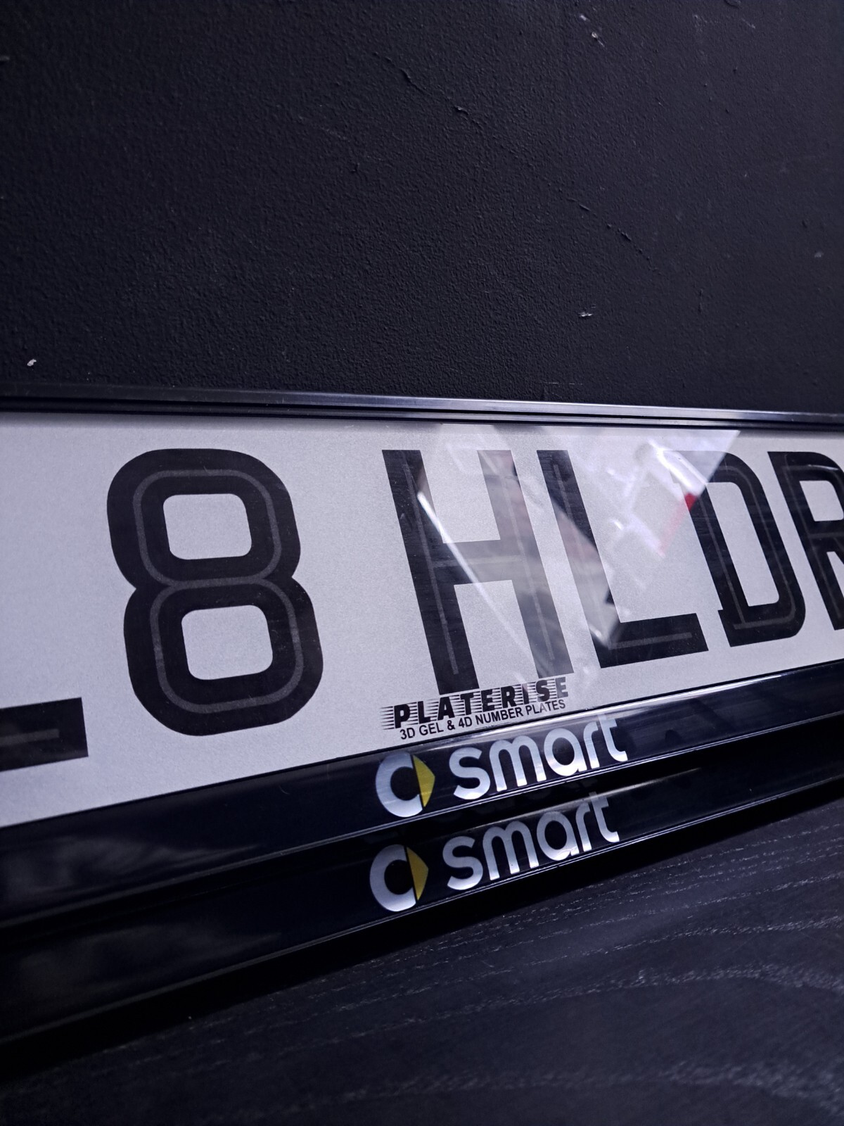 New x2 SMART CAR Number Plate Surrounds Holders Frames For Any SMART