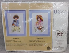 The Creative Circle Needlepoint  #0340 Jenny Cat Flowers Embroidery Craft Art