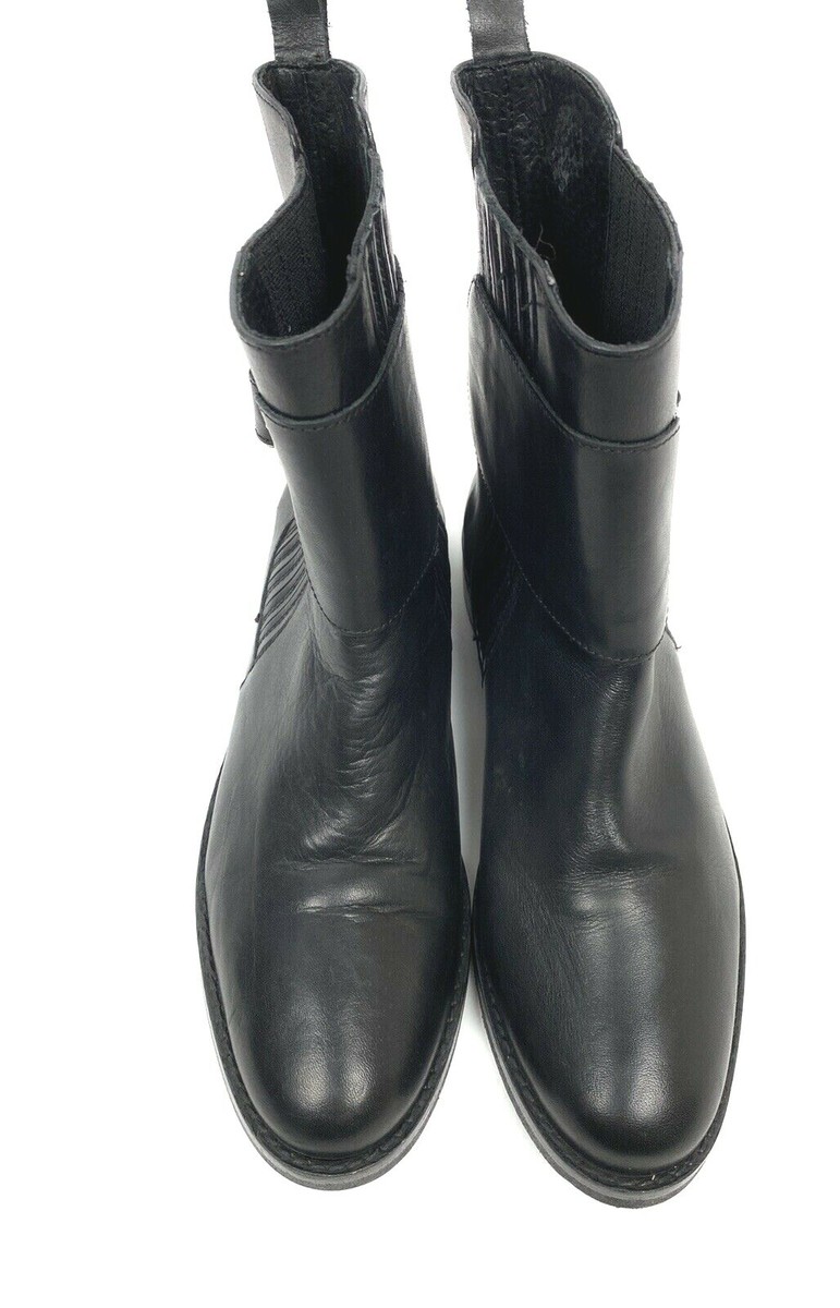 Stelle Monelle Chelsea Buckled Black Leather Ankle Boot Size 39 eu 9 us STELLE MONELLE black Leather Studded heeled | Mercari main image 4
