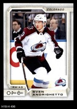 2018 O-Pee-Chee #496 Sven Andrighetto Avalanche 8 - NM/MT