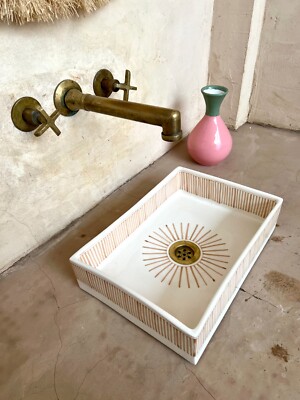 47cm / 18.5 inches, Ceramic Sink for Bathroom & Kitchen, Rectangular Swan Sink