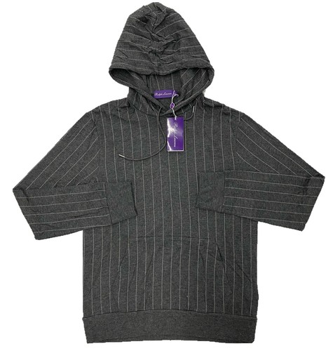 Ralph Lauren Purple Label Gray Cotton Blend Hooded Sweater Size Large