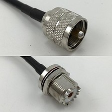 10 feet RG58 PL259 UHF Male to UHF Female BULKHEAD Pigtail Jumper RF coaxial ca