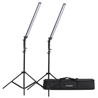 2pcs  Photography Video   Kit Dimmable Fill +2M Stand L9N0
