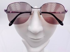 Vintage Charmant 4424 Purple Metal Oval Sunglasses Japan FRAMES ONLY