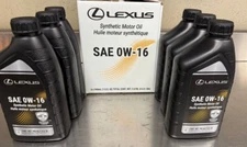 LEXUS/TOYOTA MOTOR OIL  0W-16 6 QTS IN A CASE 00279-16QTE-01T