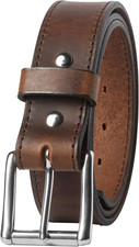 American Made Leather Belt for Men  Full Grain Leather  Casual  Dress Belt 