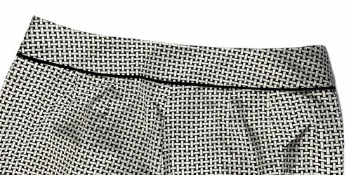 NEW Womens Talbots Stretch Basket Weave Black White Capri Crop Pants Size 6 - Picture 4 of 8