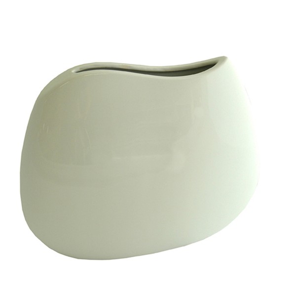 Vase Blumenvase Keramik Weiß LäNge 32Cm HöHe 24Cm Modern-image