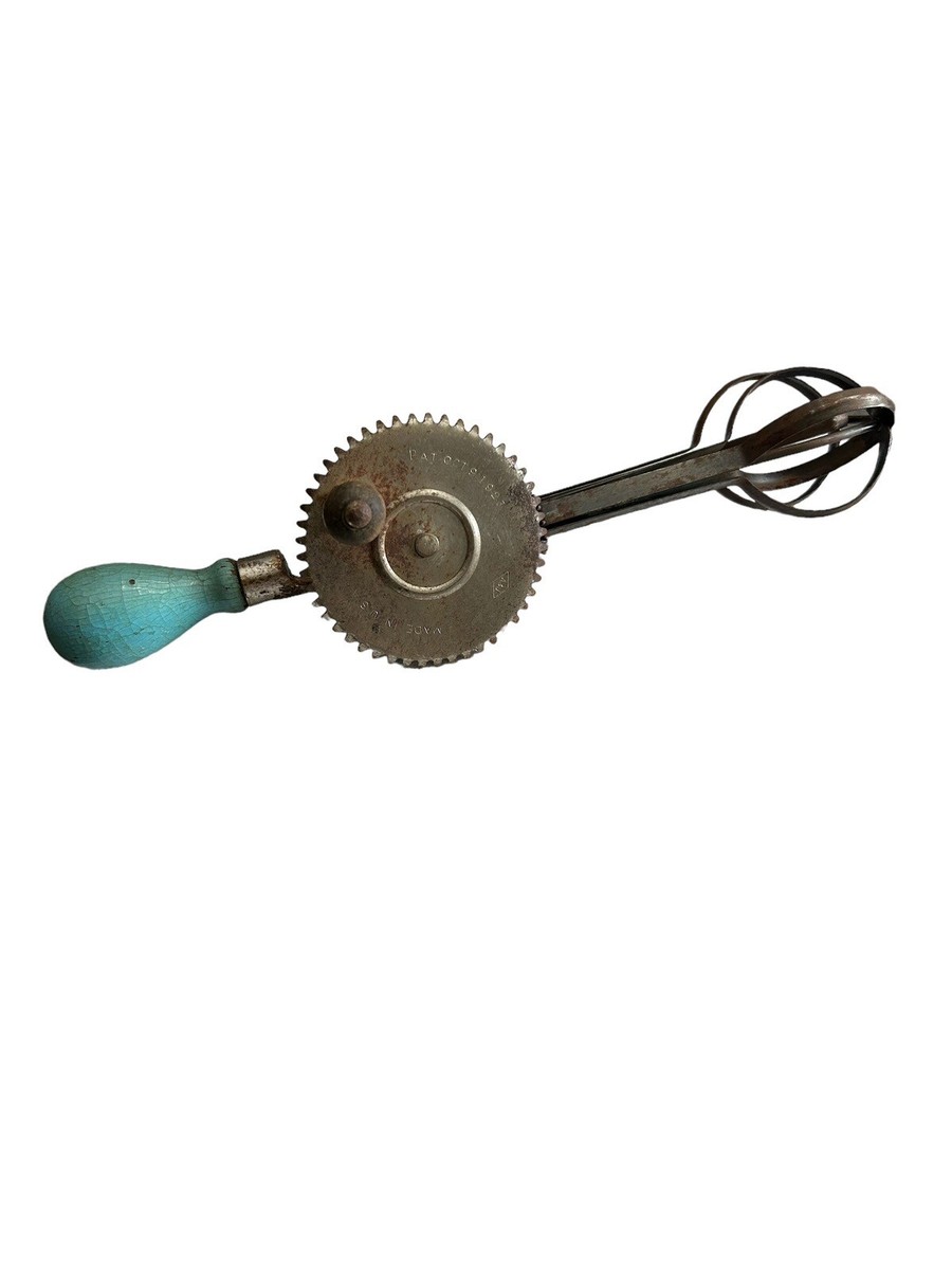 Vintage A&J Hand Mixer/ Egg Beater Hand Crank Oct 1923 Made