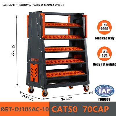 cnc tool rack CAT50-70PCS cnc tool cart cnc tool holder cart