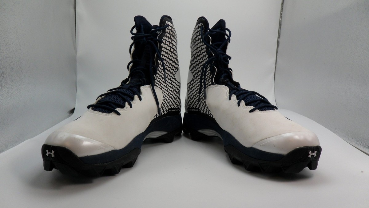 Under Armour? Powerclamp Brawler Sz 16 Football Cleat Cleats Blue Black & White Powerclamp Brawler Size 16 Football Cleat Cleats Black  main image 3