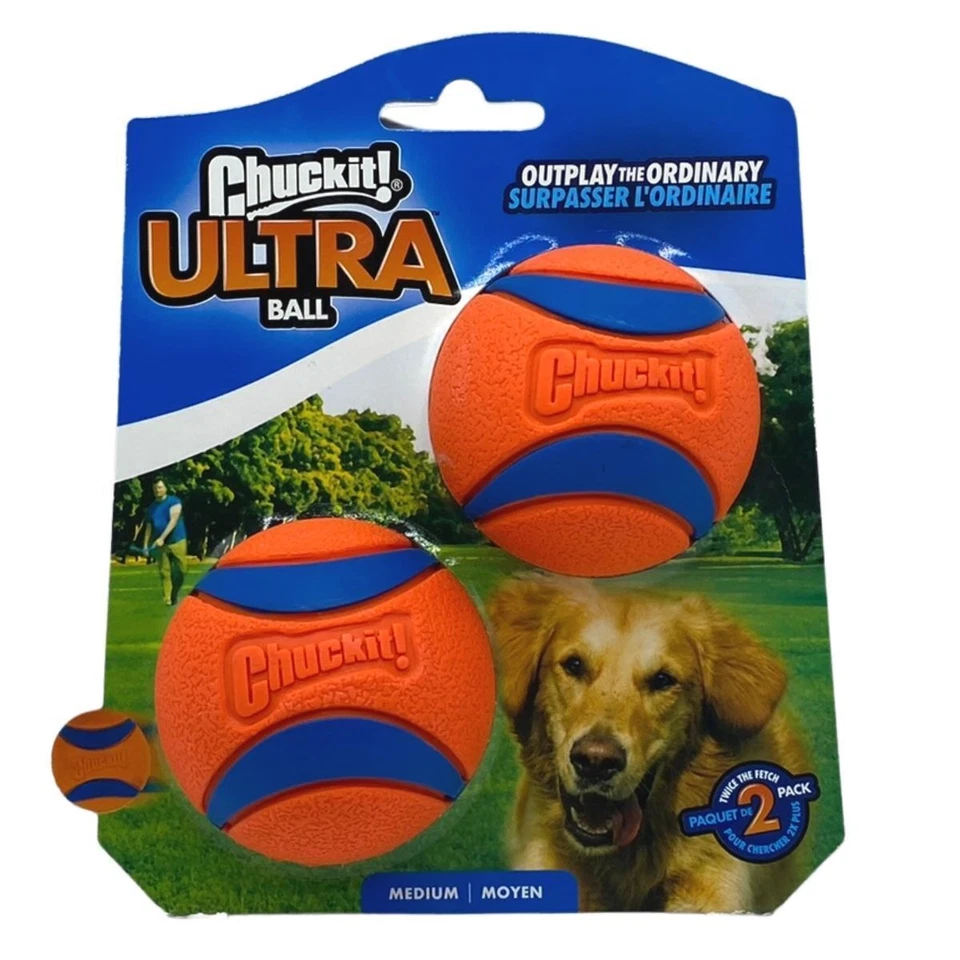 Chuckit Ultra Ball Medium 6 cm 2er Pack Ball für Hunde zum Apportieren - Bild 3 von 4