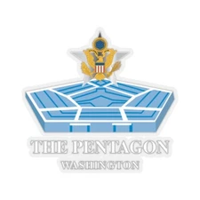 Kiss-Cut Stickers - Army - The Pentagon w Bldg and GS Branch Txt X 300
