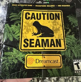 Caution Seaman Sega Dreamcast 2000 Complete TESTED