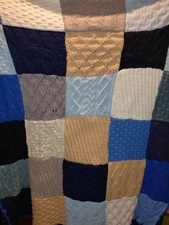 Vintage Crochet Granny Square Multi Colored Afghan Throw Lap Blanket