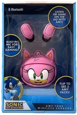 Sonic The Hedgehog AMY 3 Faces Bluetooth True Wireless Earbuds NEW RARE SEGA