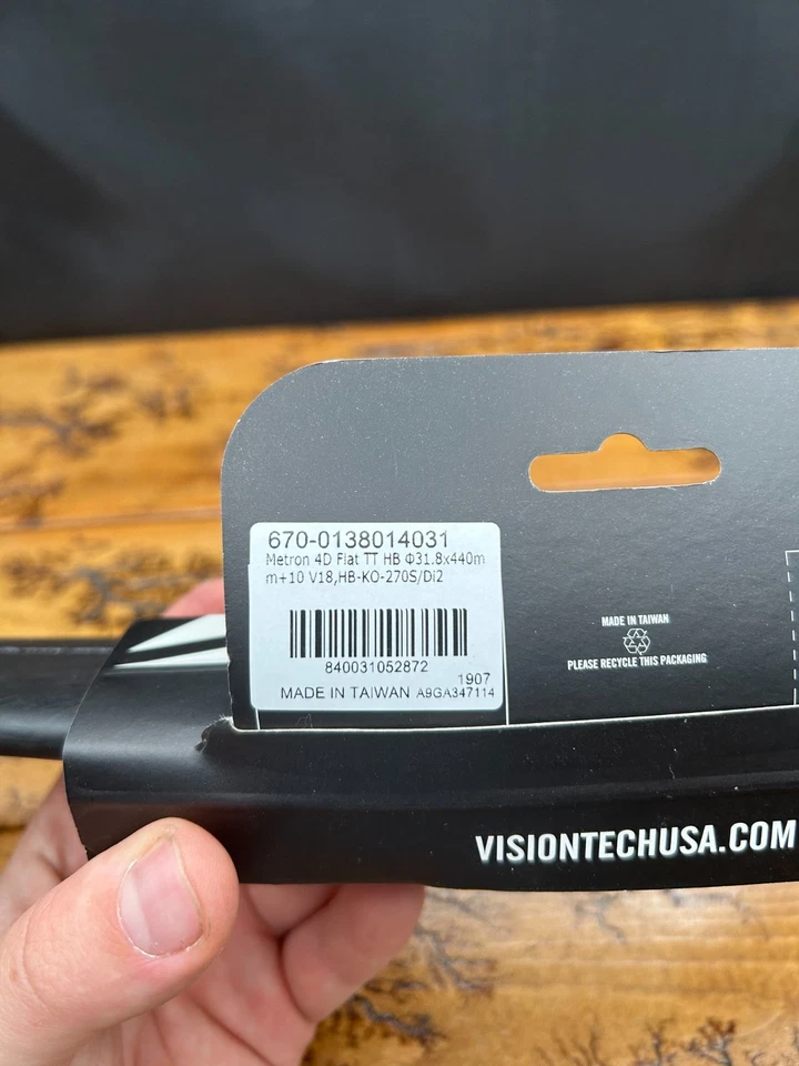 Vision Metron 4D плоский TT углерода 31,8 мм 440 мм углеродного волокна дорожный велосипед руль - Изображение 2 из 4