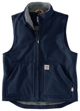 Carhartt Flame-Resistant Sherpa Lined Duck Vest for Men - Dark Navy - XL