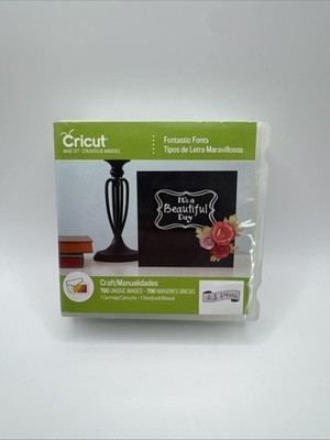 Cricut Fontastic Fonts Cartridge 2002654 Case & Handbook - Works with Cuttlebug