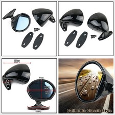 Left+Right Car Door Wing Blue Anti-glare Side View Mirror with Gaskets & Screws