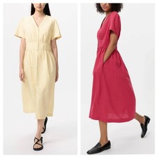 UNIQLO and COMPTOIR DES COTONNIERS Linen Blend V-Neck Dress S-XXL 2Colors 483823