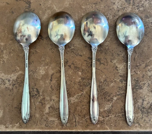 (4) 925 STERLING SILVER "PRELUDE" BABY SPOONS INTERNATIONAL SILVER