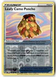 Leafy Camo Poncho 160/195 Reverse Holo Silver Tempest