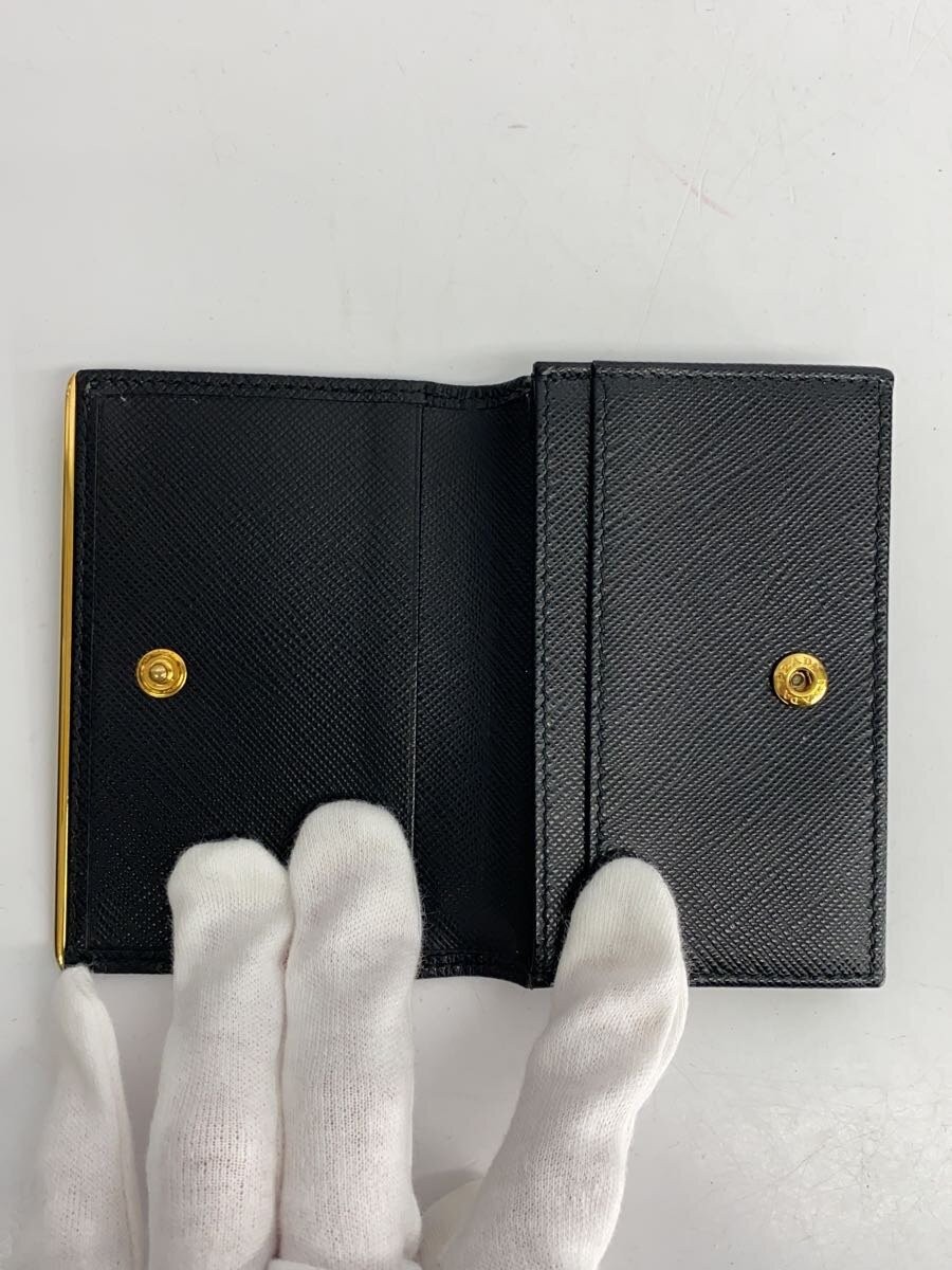 PRADA SAF METAL ORO NERO CARD CASE FLEECE BLK 1MC122 thumbnail 4