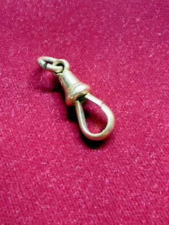 ANTIQUE VICTORIAN 9CT ROSE GOLD DOG CLIP CLASP 2.6 CM X 0.8 CM 1880S