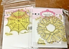 The Stamps of Life Lot 2 EUC Wreath4me stamp & Web4us Stamp and die set