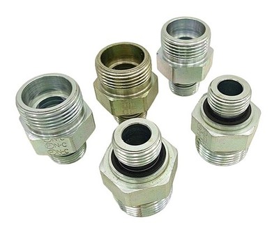 5x Parker GE20SR1/2 Heavy Duty Steel Hydraulic Straight Bolt Connector
