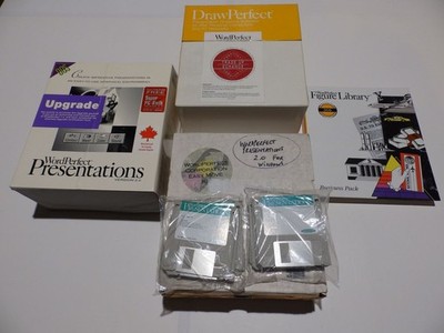 Vintage Software - DrawPerfect, Figure Library, WordPerfect Presentations v2.0