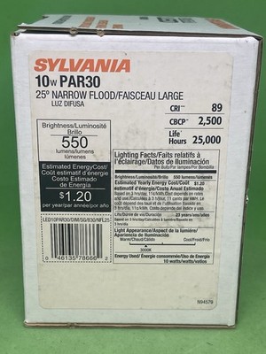 Sylvania LED10PAR30/DIM/SG/830/NFL25 Dimmable LED Lamp Light Bulb 10W 3000K 25°