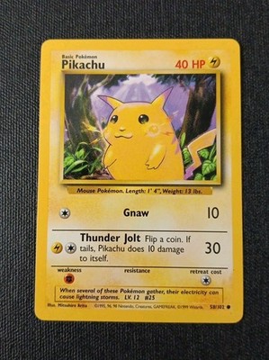 Pikachu 058/102 Normal Common Base Set LP
