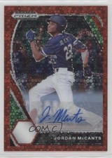 2021 Panini Prizm Draft Picks Red Donut Circle 68/99 Jordan McCants Auto nd3