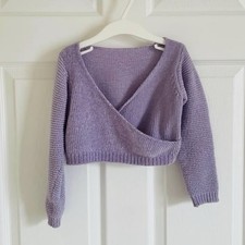 Revolution Dancewear / Little Girl Knit Crop Ballet Sweater, Lilac SC 4T-5T 