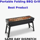 NEW Portable Folding Charcoal BBQ Grill Picnic Travel Camping Outdoor BarbecueUK