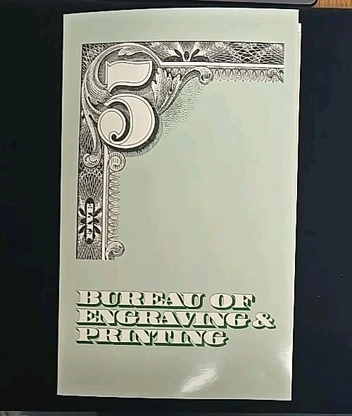 1995 $5 Atlanta Federal Reserve Note (4) Piece Partial Uncut Sheet - Image 2 of 4