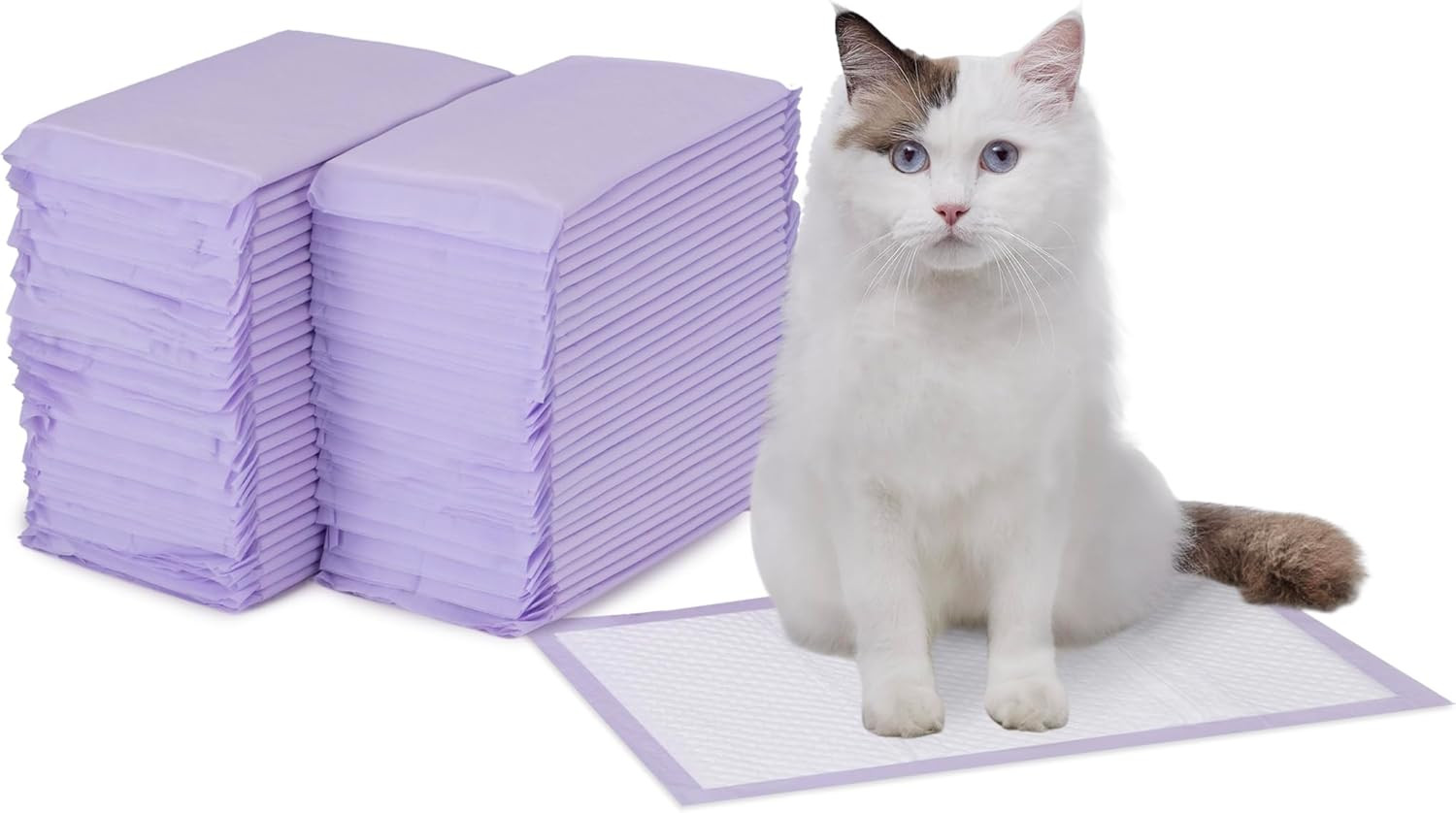 Cat Pad Refills for Litter Box, Fresh Scent, Pack of 60, Whi