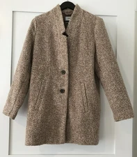 Old Navy Women's M Cozy Coatigan Tobacco Leaf Wool Blend Lightweight Old Money